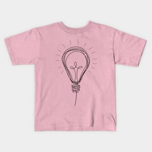 Idea | Lamp Light Bulb Sketch T-Shirt Kids T-Shirt